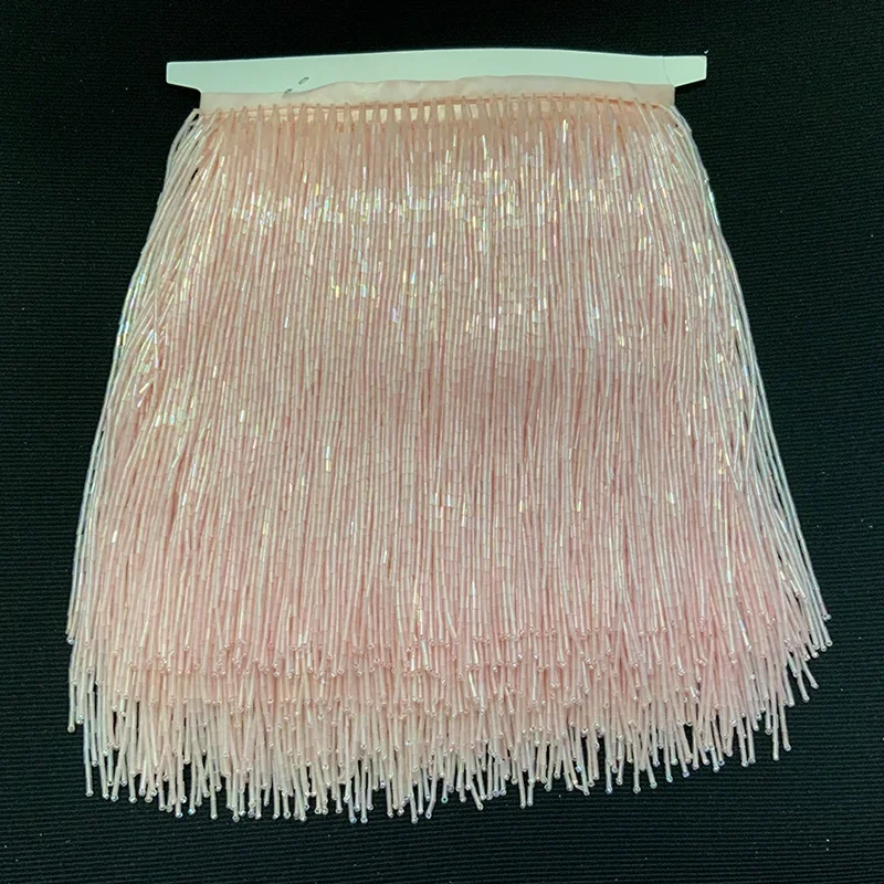 14cm Beaded Fringe Trim Tassel Trims for Dance Costume Haute Couture Dress Trimming Beading Fringe for Clothes