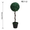 Artificial Boxwood Single Ball Spiral Trunk Topiary Tree