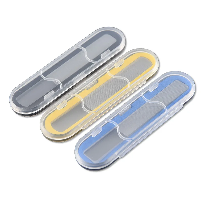 Custom Logo Printed Nano Polishing Nail Transparent Pink Black Crystal