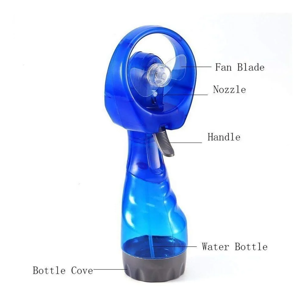 Cool Deluxe Misting Fan Handheld Misting Fan Battery Operated Fan Water Spray Fan