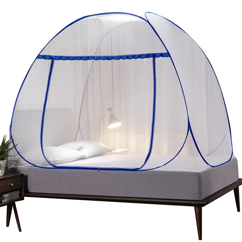 Elevated Mongolian Yurt Mosquito Net Foldable Zipper