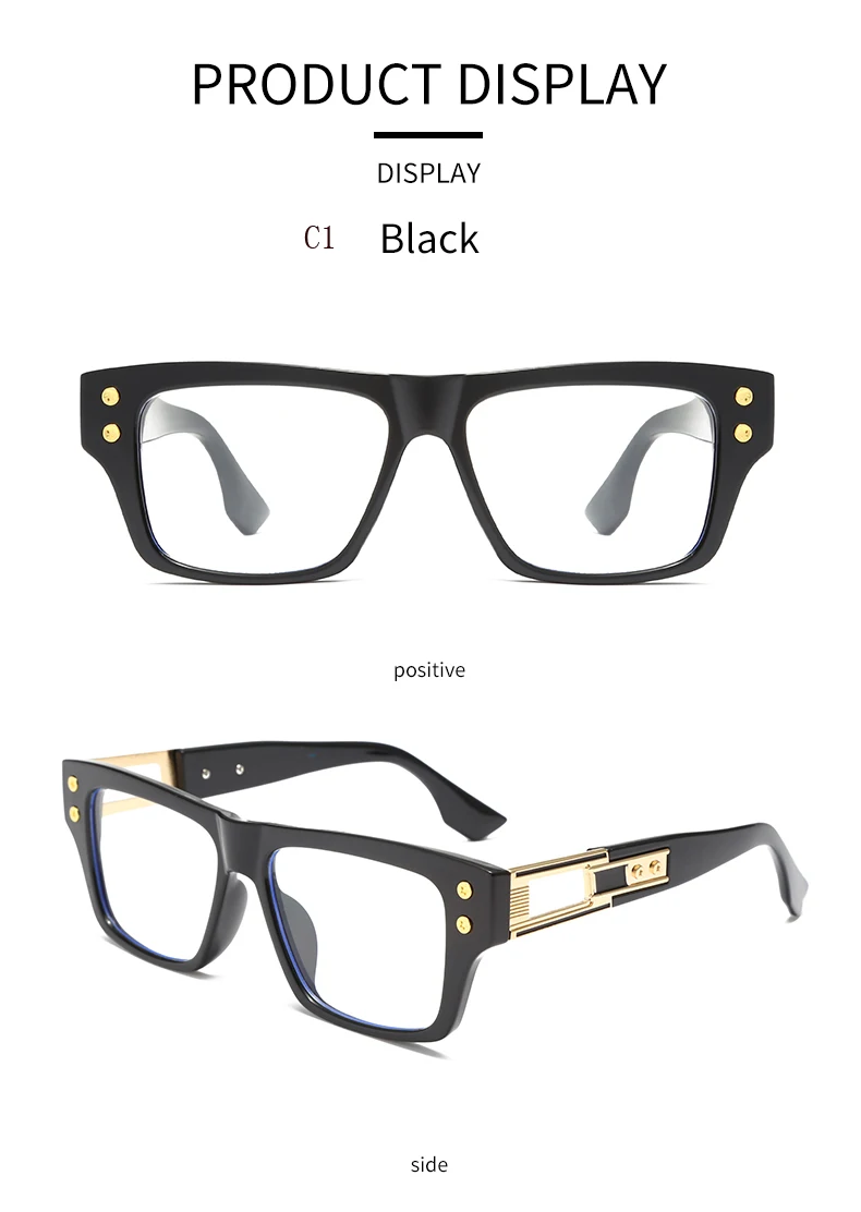 Big Frames Optical Frames Custom Luxury Brand Designer Acetate Glasses Rectangle Metal