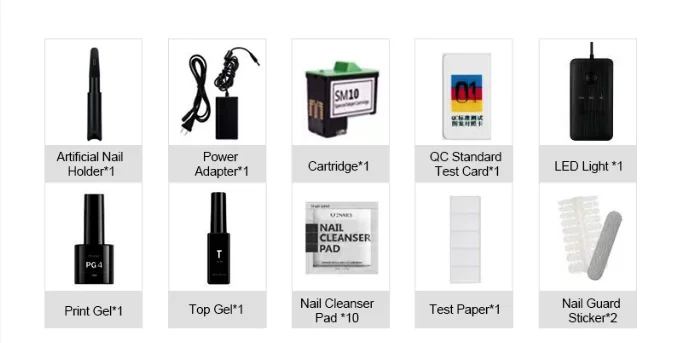 Latest Model Desktop X11 Plus Nail Printing Machine 3d Digital Intelligent 02 Nail Art Printer