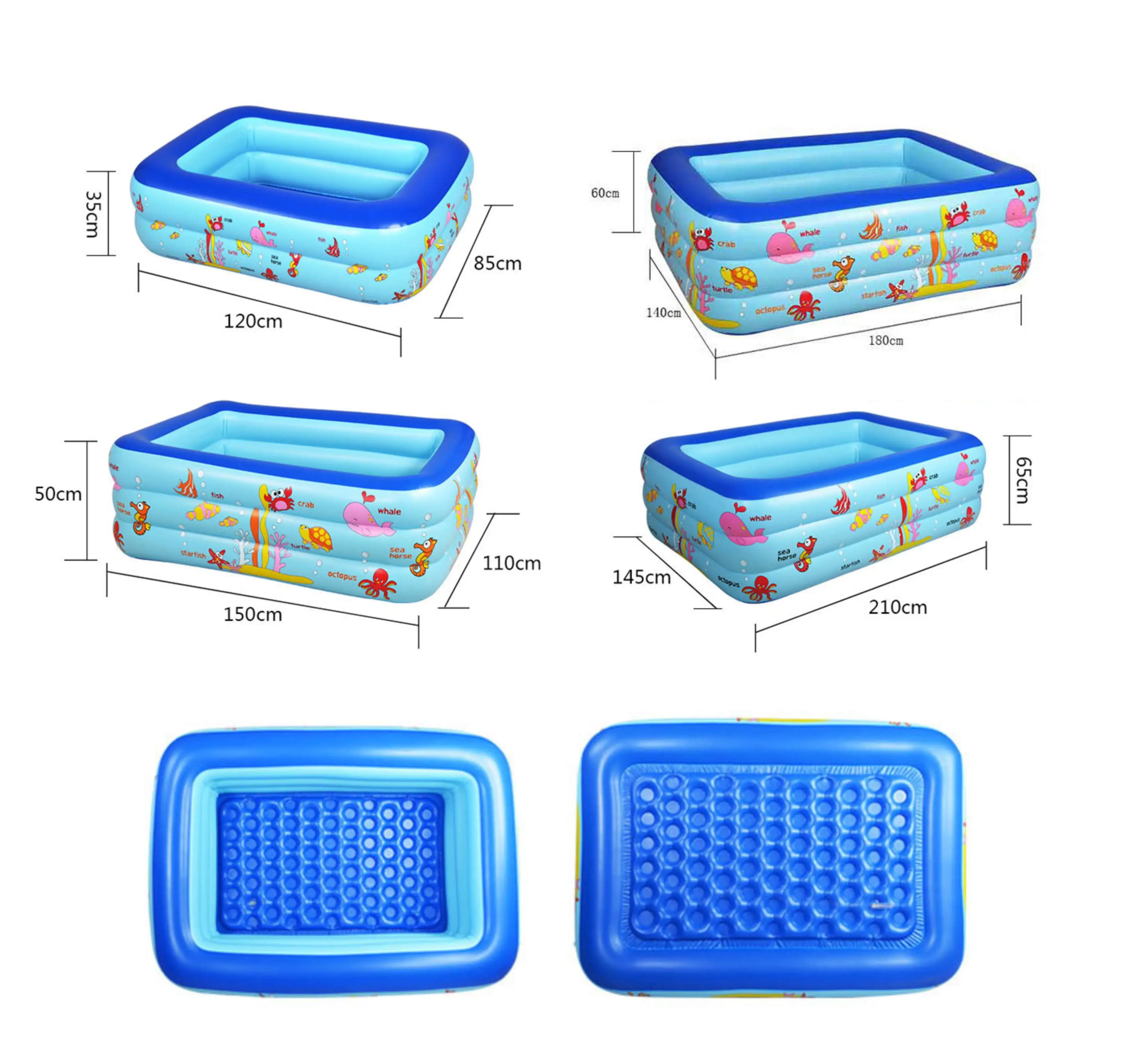 Full-Sized Inflatable Swimming Pool Kids Soft Garden Backyard Pool Logo Printing Home Family Outdoor Use Direct Factory Supply