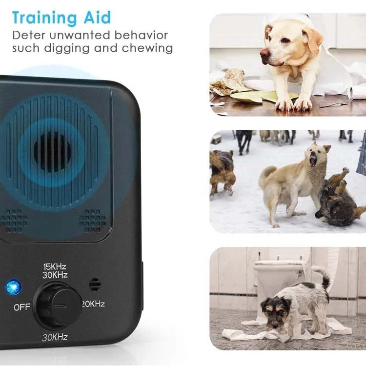 LoreWin K4 Ultrasonic Dog Bark Deterrent Bark Stopper Rechargeable 3 Levels Outdoor Anti Dog Barking Device