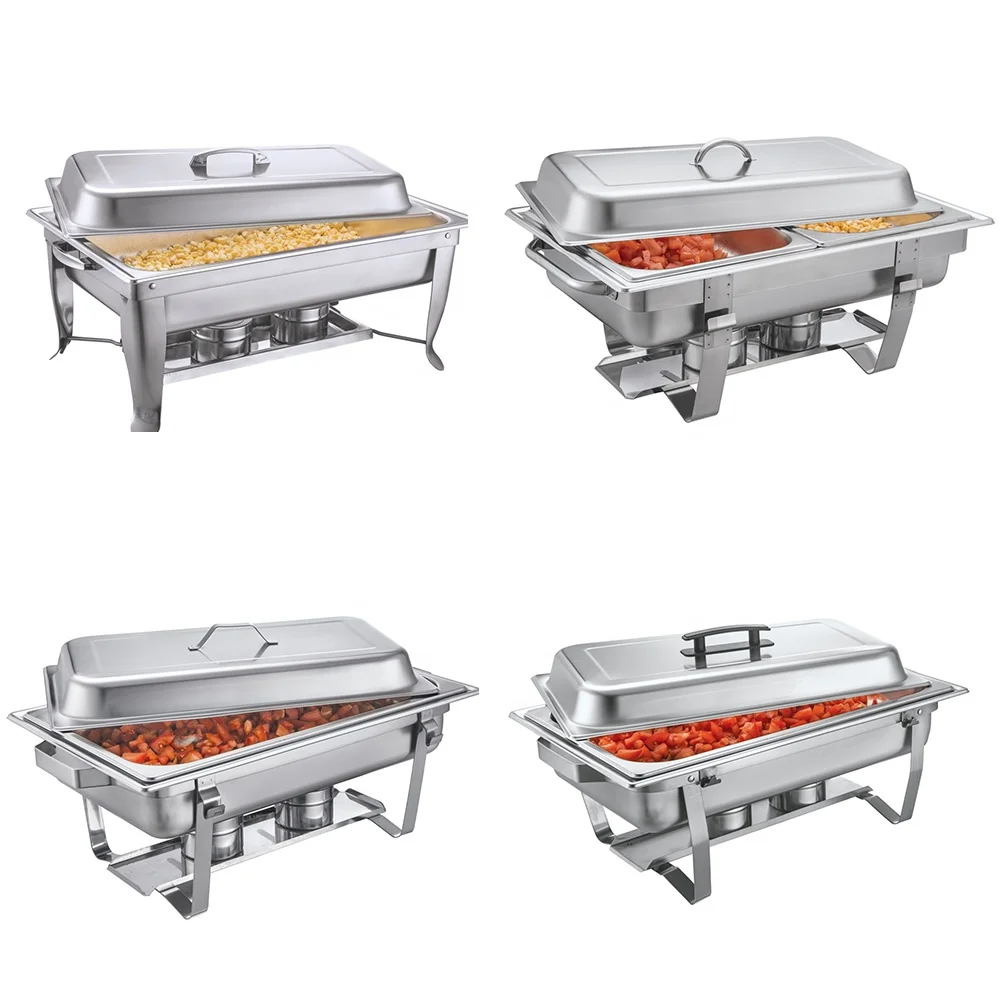 Heavybao Hotel Equipment Buffet Ware Stainless Steel Chafer Chafing Dish Food Warmer Buffet Set