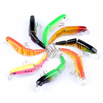10.5cm 14g Artificial Fishing Bait Hard Minnow Fishing Lure 3 Sections Jointed Lure Multi Sections Fish Plastic Hard Bait – Minnow – view 4