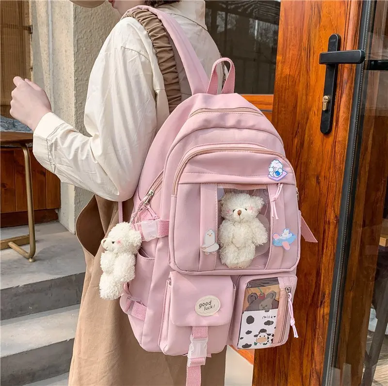 Japanese High School Girls Backpack Kawaii Functional