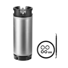 SS304 5 Gallon 19L Ball Lock Corny Keg Cornelius Beer Keg with Dual Rubber Handle Ball Lock HomeBrew Keg