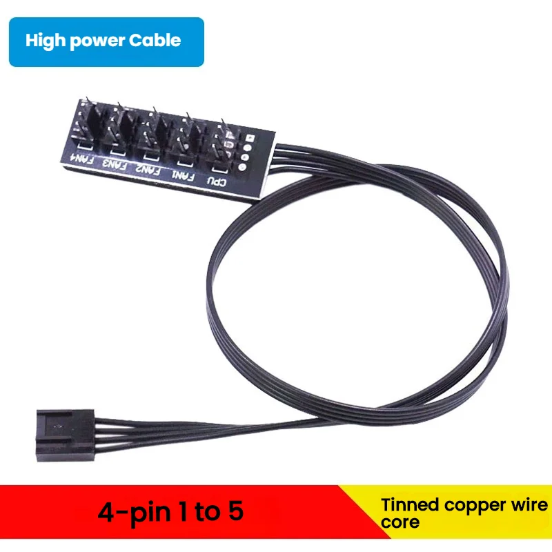 Hub Ventola PC PWM - Splitter Da 1 A 8 Vie, Compatibile Con 3 E 4 Pin, Regolazione Velocità Con Potenziometro