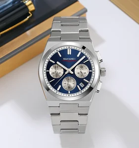 New SKMEI 9371 Luxury Watch Business Waterproof Male Clock Luminous Date Stainless Steel Quartz Men Watch Reloj