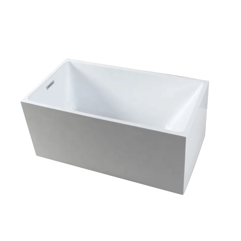120cm square Shape Small Size Acrylic Bathtub with  Cupc Approved