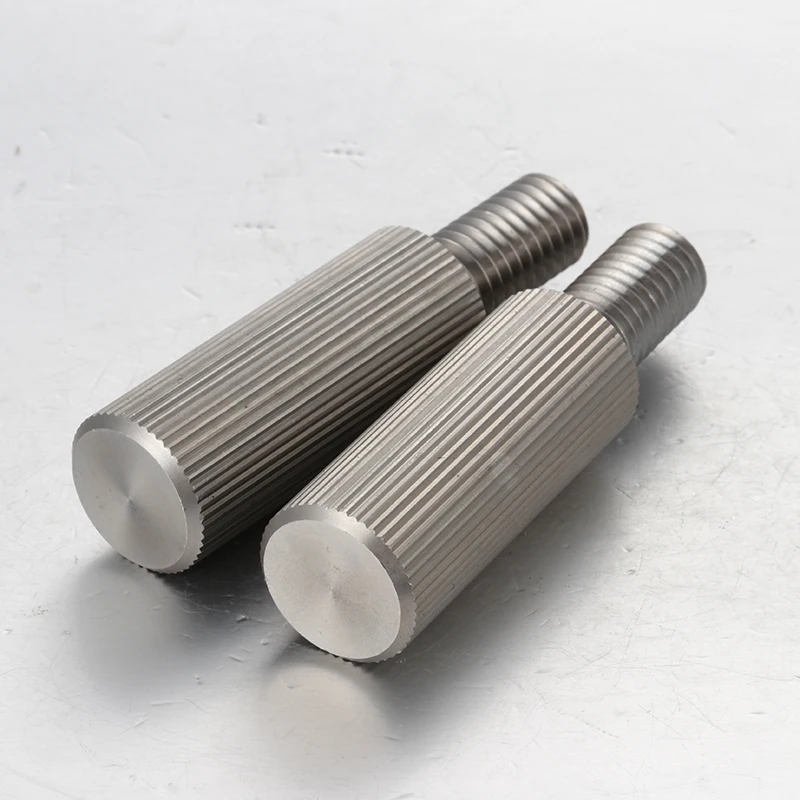 product professional supplier long knurled head screw steel or ss 303 stainless steel knurled extended bolt m3 10-64