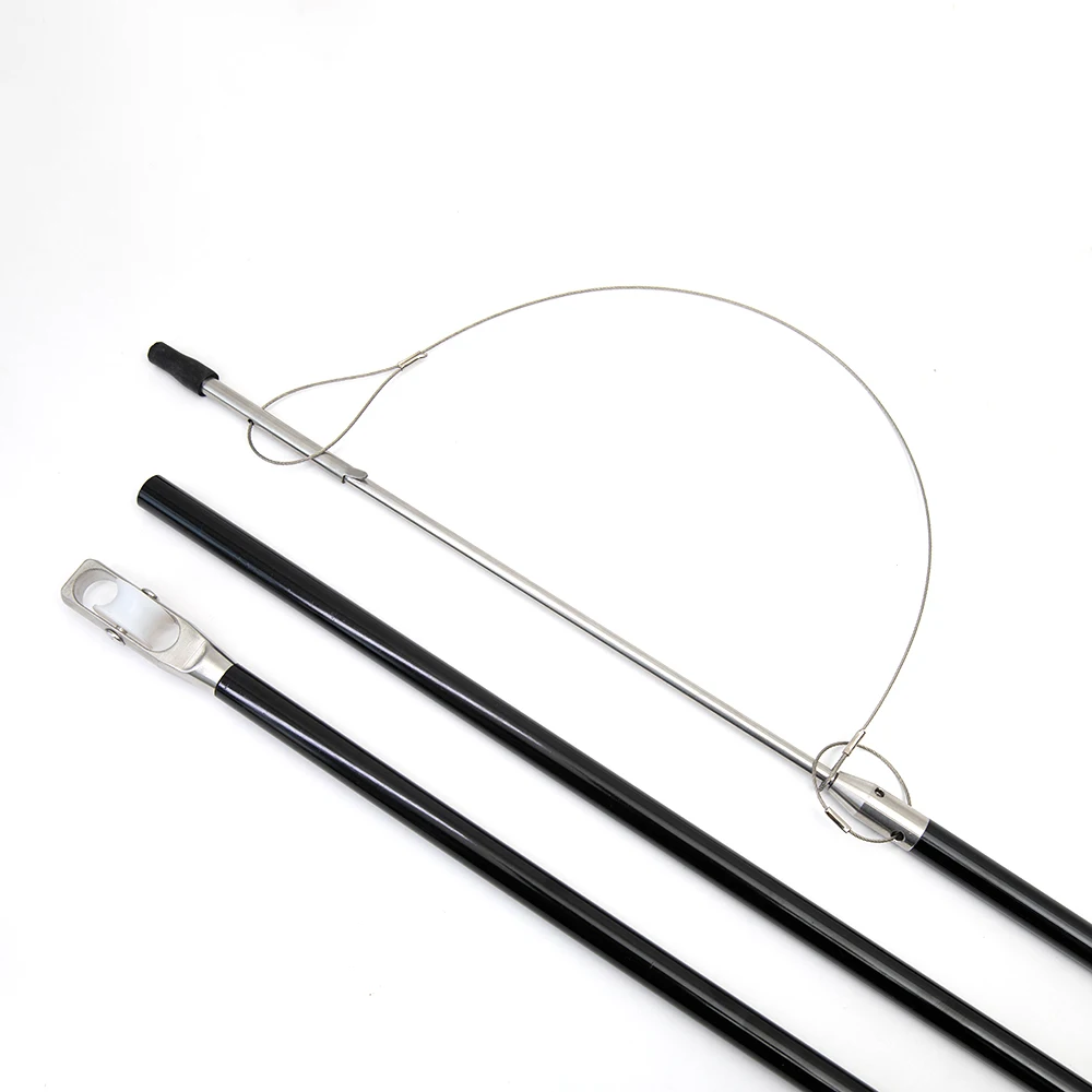 Customised Spearfishing Spear Carbon Fiber Aluminum Alloy Roller Type Pole  12mm Band Spear Diving Fish Gaff Slip Tip With Barb