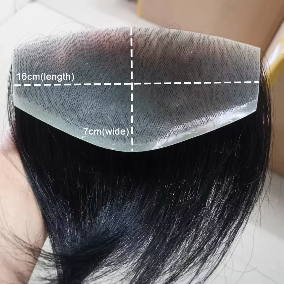 100% Human Hair Piece V Loop Frontal Hairpieces Forehead Hair ...