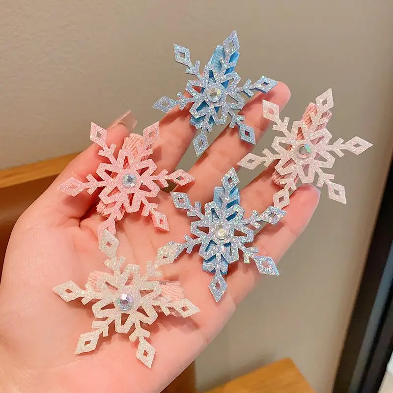2pcs Snowflake Rhinestone Hair Clips NEW 2pcs Snowflake Rhinestone Hair Clips NEW  main image 2