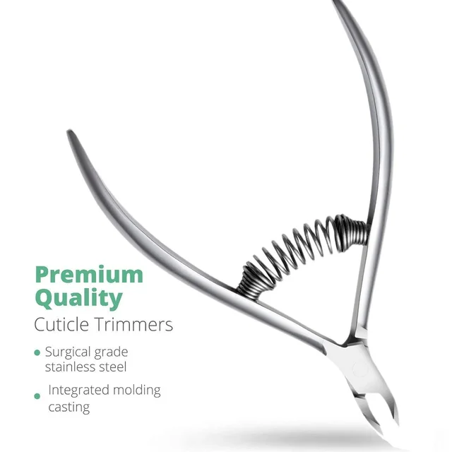 Professional Manicure & Pedicure Kit Stainless Steel Nail Clipper Set with Cuticle Scissors Nipper & Trimmer for Fingers