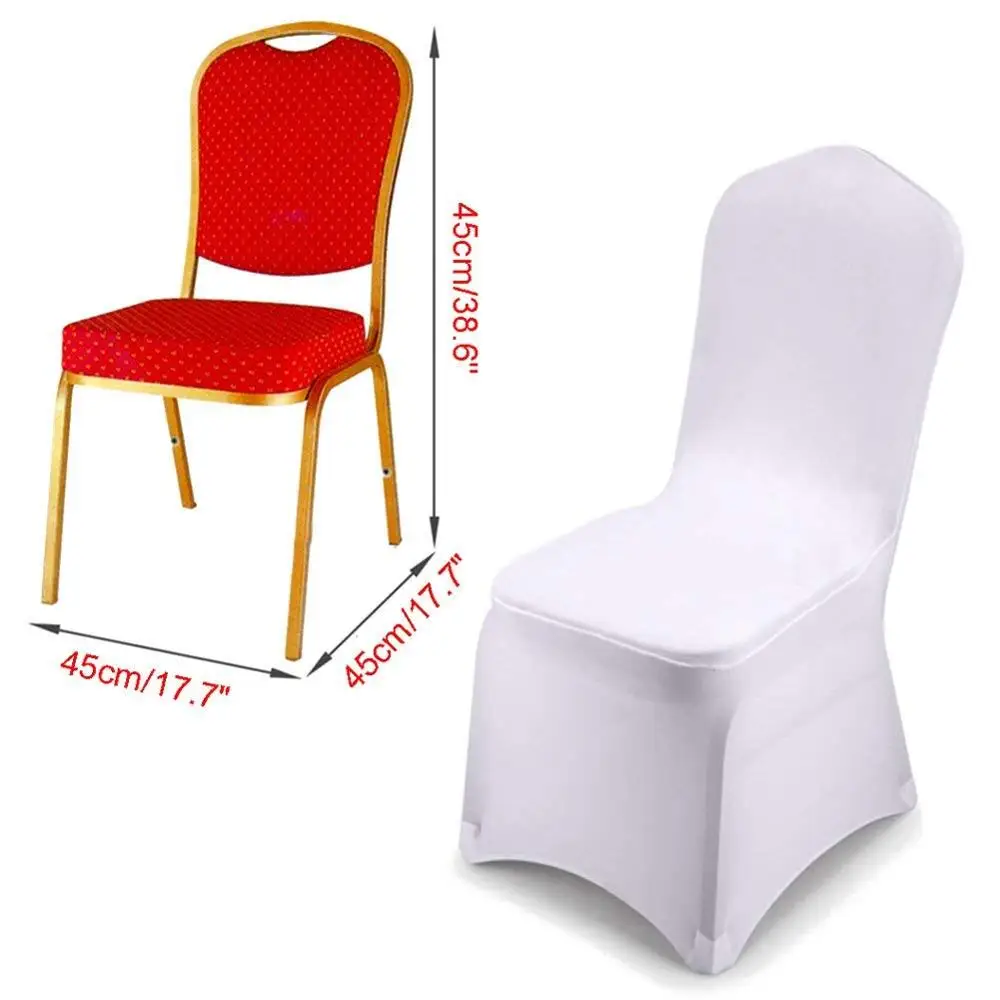Universal White Stretch Party Banquet Wedding Spandex Chair Covers