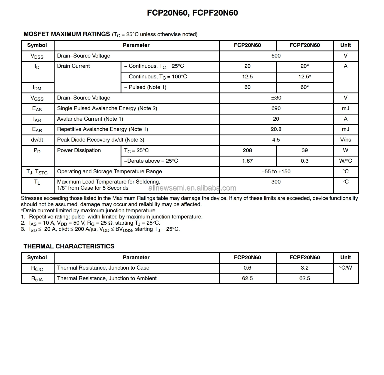 FCPF20N60 2