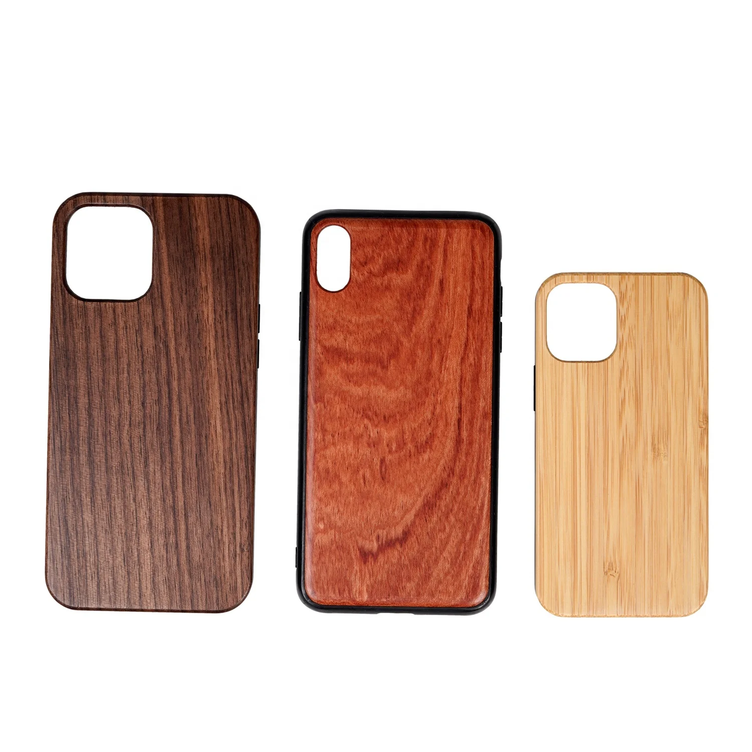 Роскошный противоударный чехол из натурального твердого дерева под заказ Деревянный чехол для мобильного телефона для Iphone 12 Xs Max