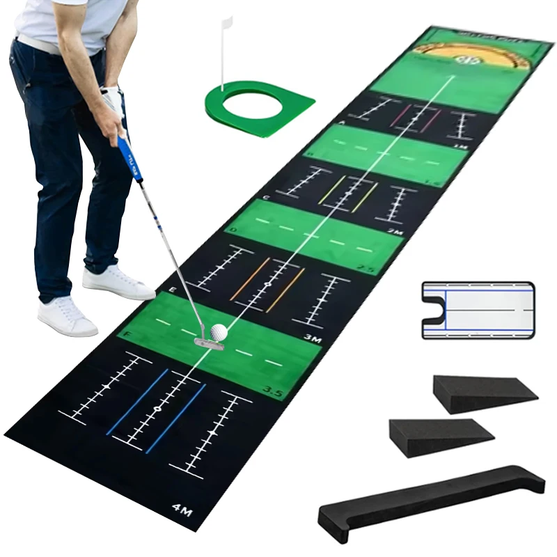 Tapis de pratique de putting de golf professionnel, portable pour bureau
