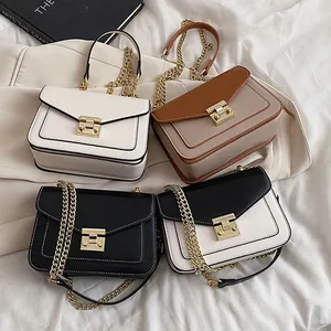 2026 New Fashion Design Handbag Luxury Chain Lock Small Pu Leather Bags Women Shoulder Bags Crossbody Lady Girls