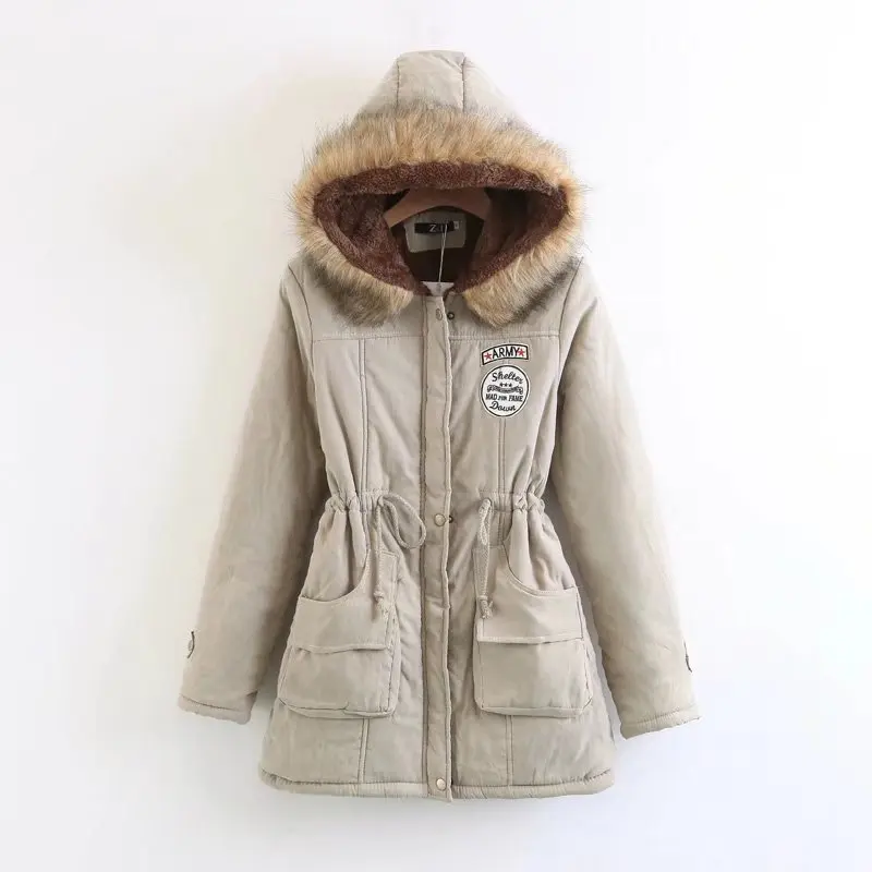 
 Лидер продаж на Aliexpress, Amazon, женское утепленное длинное пальто, теплая зимняя парка с капюшоном и меховым воротником  