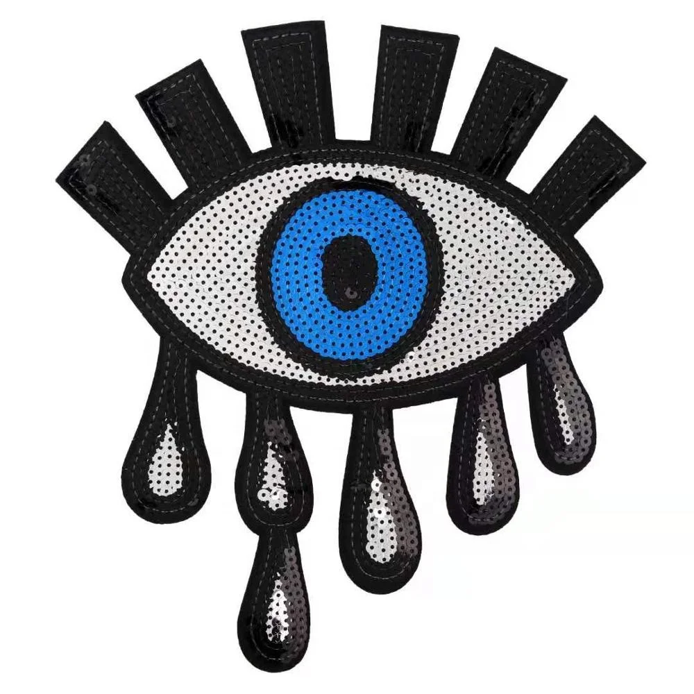 Evil Eye Patch Iron On Sew On Clothes Bag Embroidered Badge Embroidery Applique 