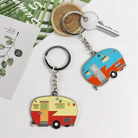 Eyoung 2d Camper Keychain Happy Rv Keyring Rv Keychain Couples Keychain