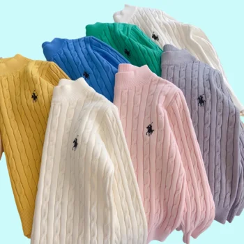 New Designer Embroidered Logo Crew Neck Customized Knitted Pullover Long Sleeve Pattern Autumn & Winter Warmth Sweater