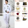 White jacket+Pants+Cap+7 accessories
