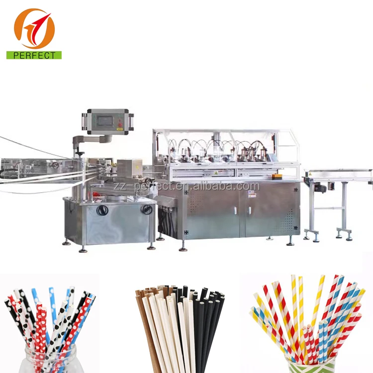 Fully Automatic Edible Paper Drinking Straw Cutter Making Machines Line of Paper Straw Making Machine