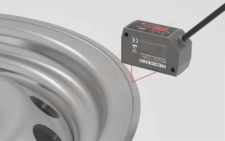 Sensor de desplazamiento láser Akusense MLD25 para mediciones