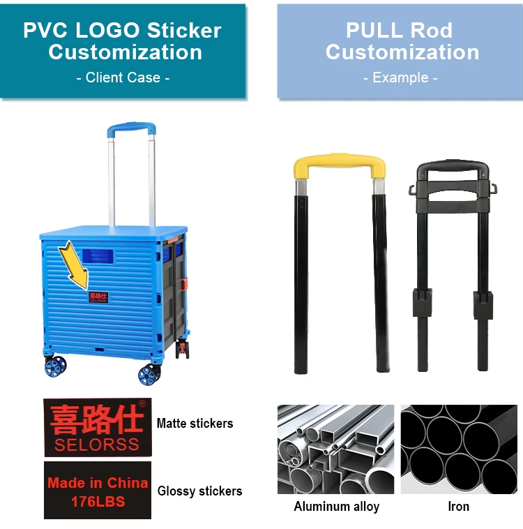 Folding Shopping Cart Trolleys Supermarket Seat Hand Foldable Shopping