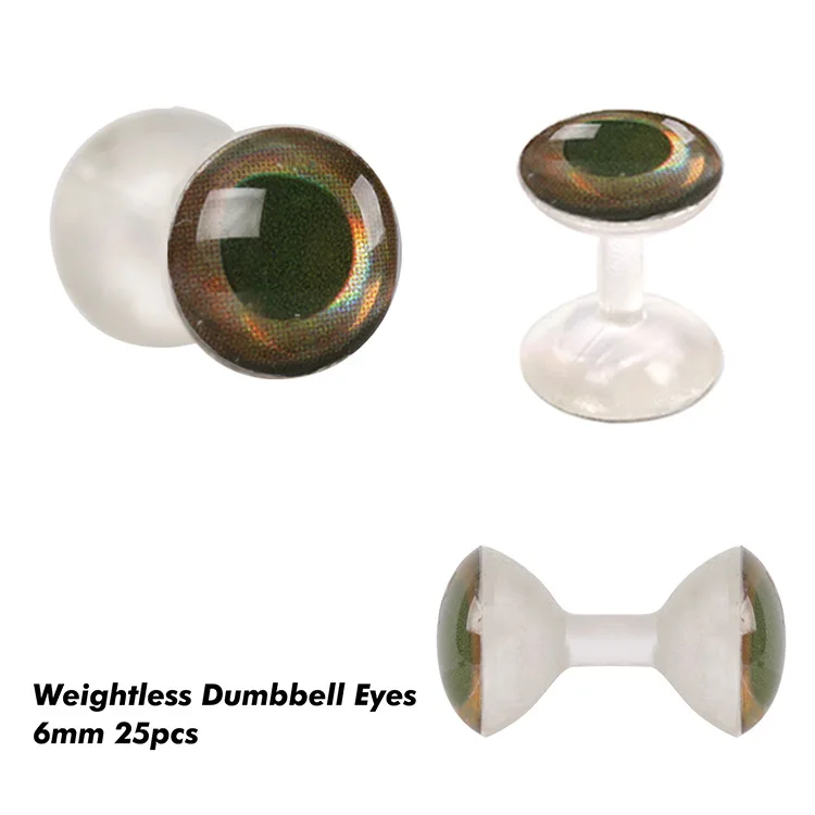Plastic 3d Fly Tying Dumbbell Eye Realistic Holographic Diy Fly Fishing