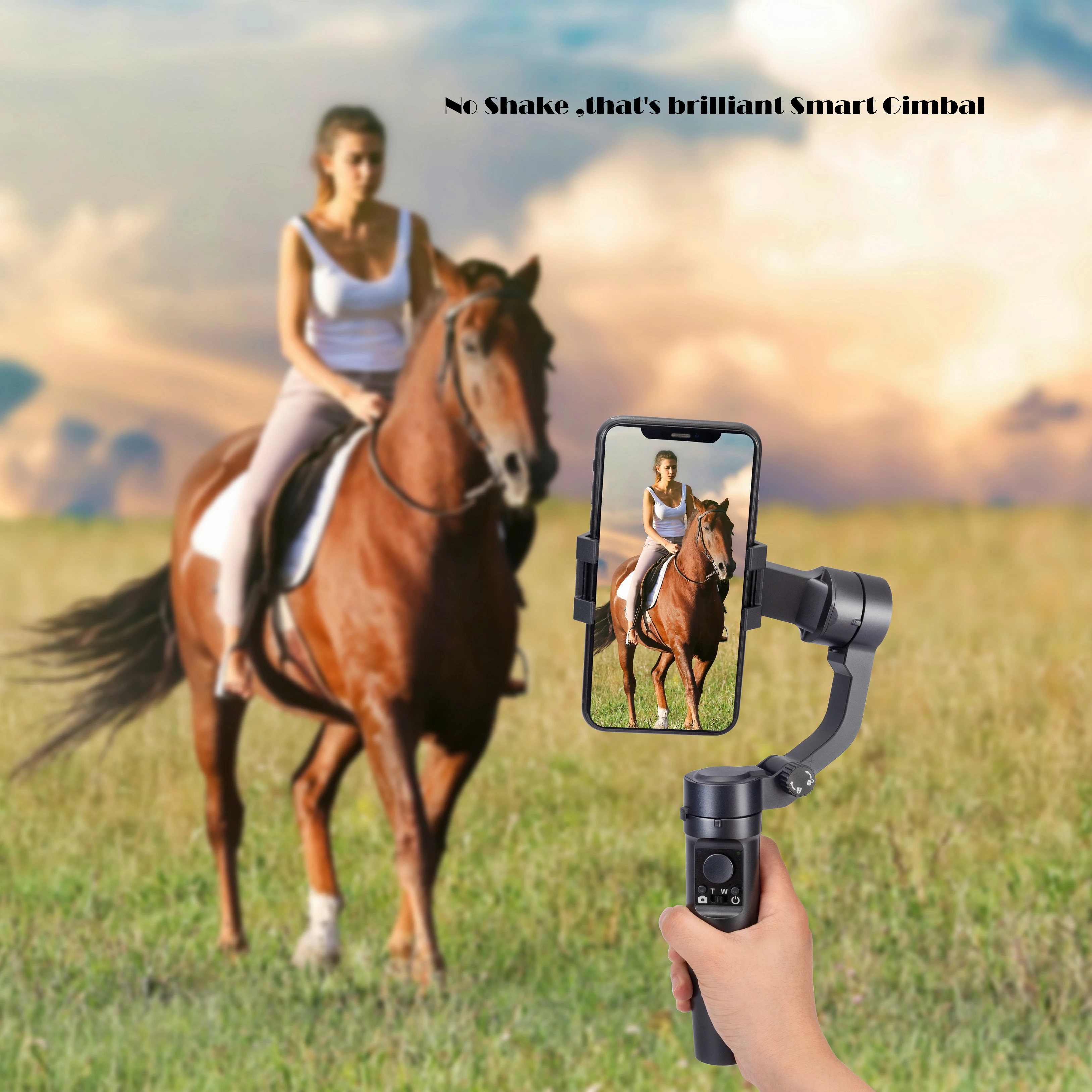 FY3 3-Axis USB Charging Gimbal Universal Adjustable Direction for Smartphone Video Photography Handy Camera Gimbal Mobile Phone