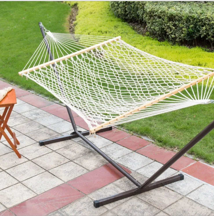 Durable Mesh Cotton Rope Net Hammock Boho Swing Hammock