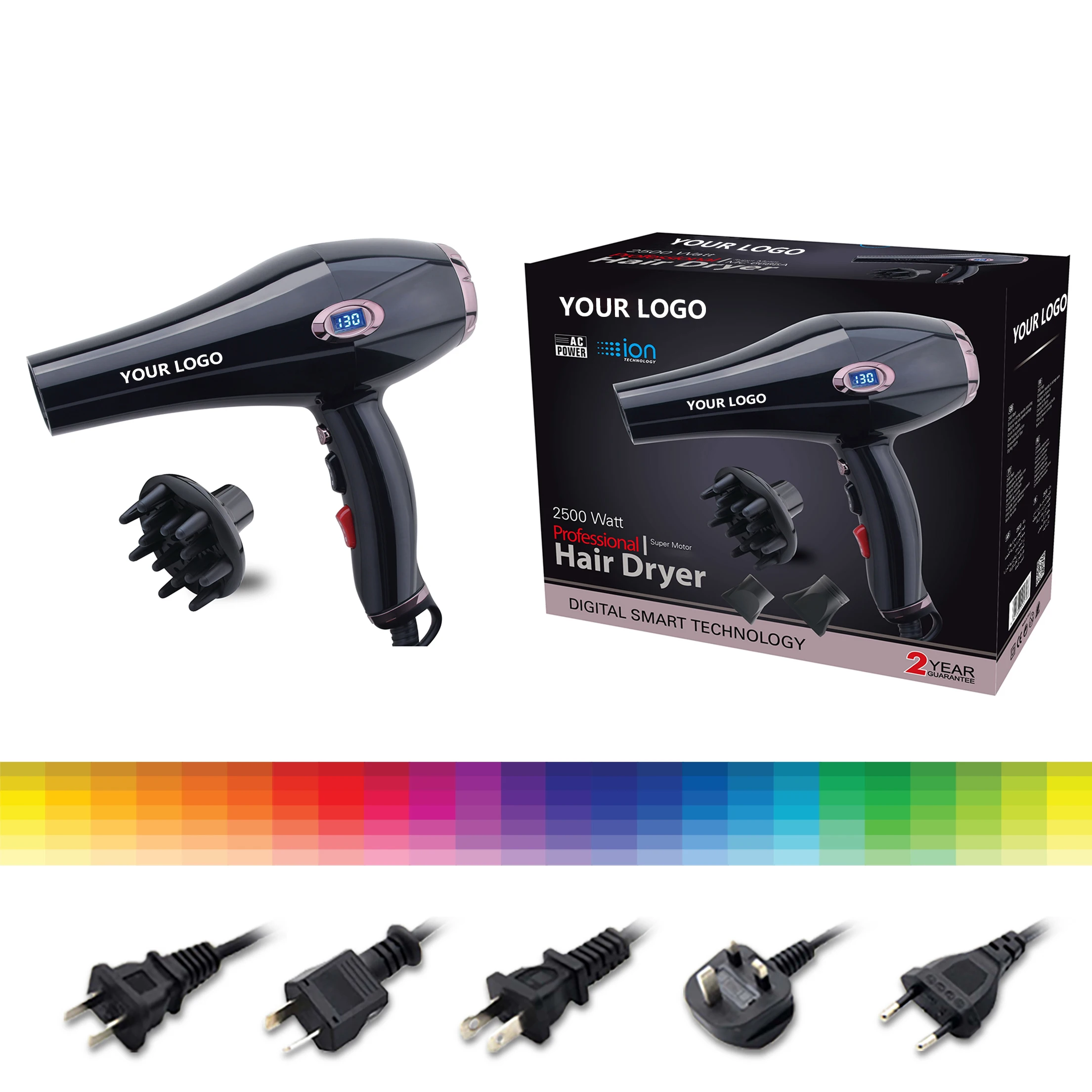 Secador de pelo portátil con energía Solar, Salón Profesional de 110-220V,  venta al por mayor