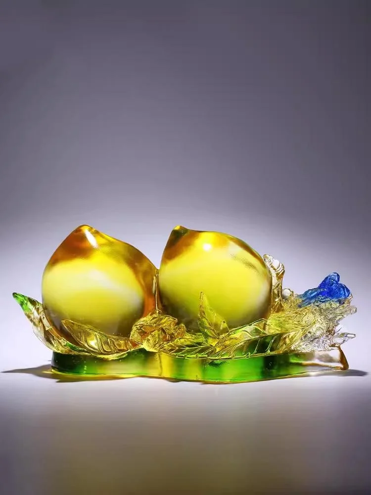 G302 стеклянное ремесло Персиковое украшение на день рождения для старейшин дедушки бабушки 60 70 80 подарок