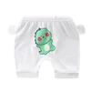 O-pp pants white green dinosaur