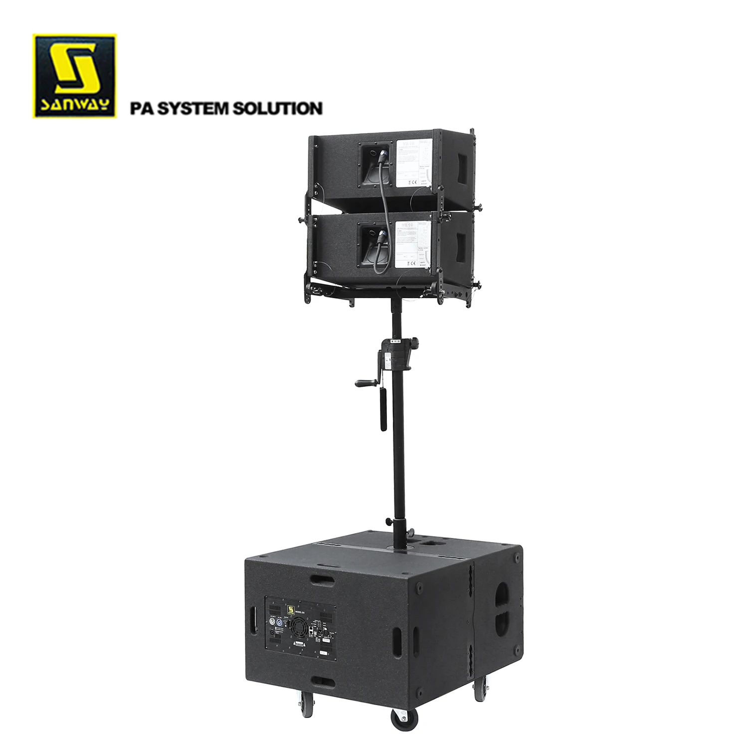 VR10 & S30 10" Tops and Dual 15" Sub Potable Active Line Array Column Speaker System for Wedding