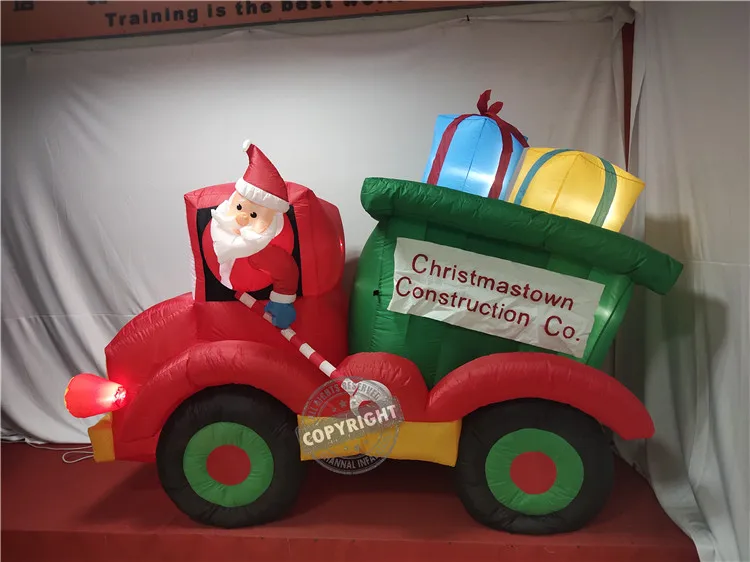 6ft Tall Christmas Santa Inflatable/airblown Inflatable Dump Truck With
