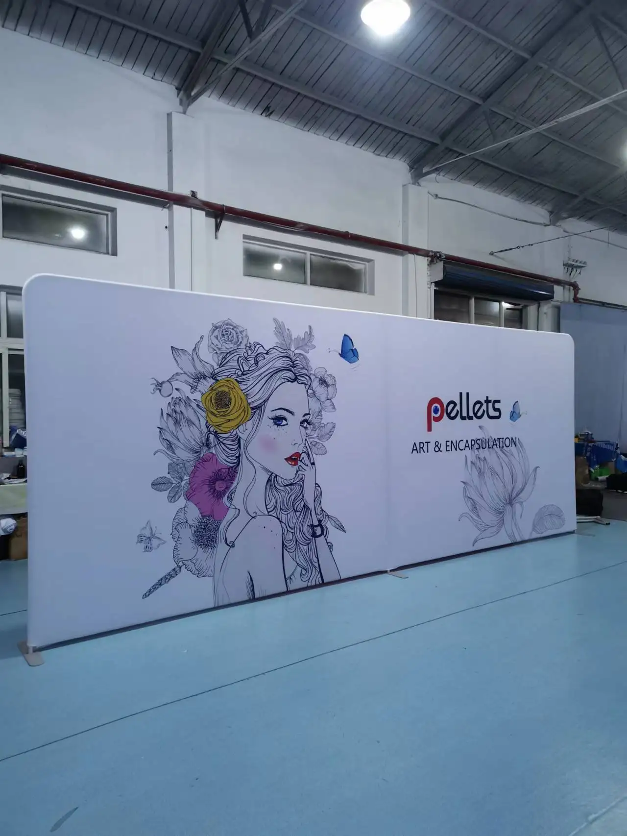 8ft Portable Fabric Backdrops Stands Custom Made for Events