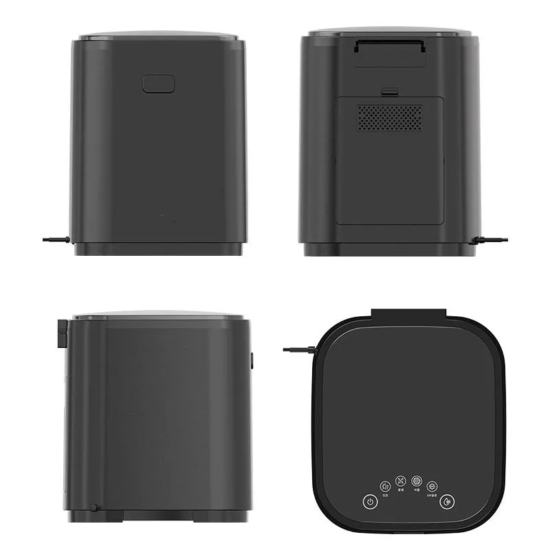 Professional Automatic Kitchen Waste Processor Smart Food Trash Compactor with Odor-Absorbing Filter Lid Lock for Household Use