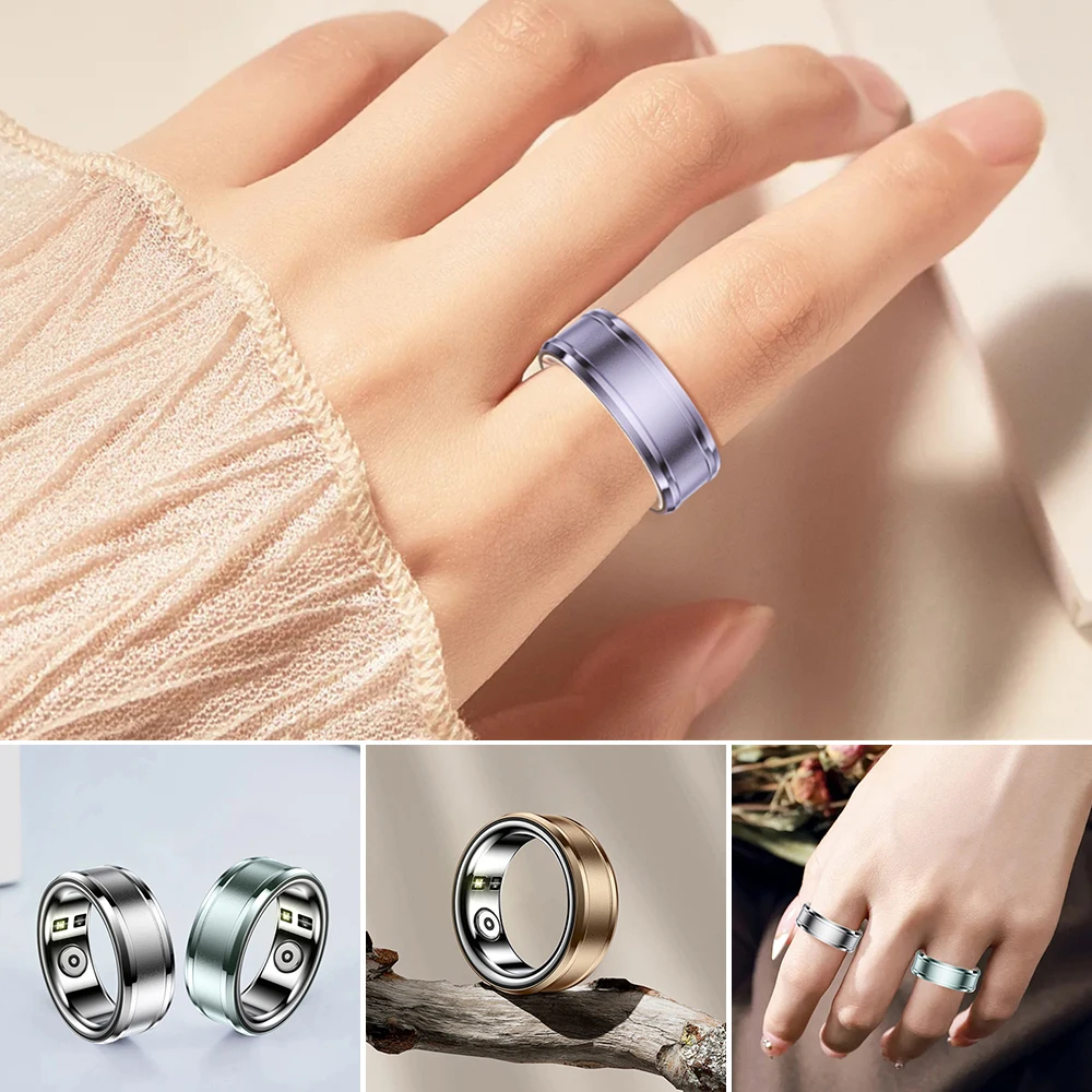 2024 IP68 Waterproof Step Counting Heart Rate Blood Oxygen Blood Pressure Body Temperature Calorie Sleep Smart Ring