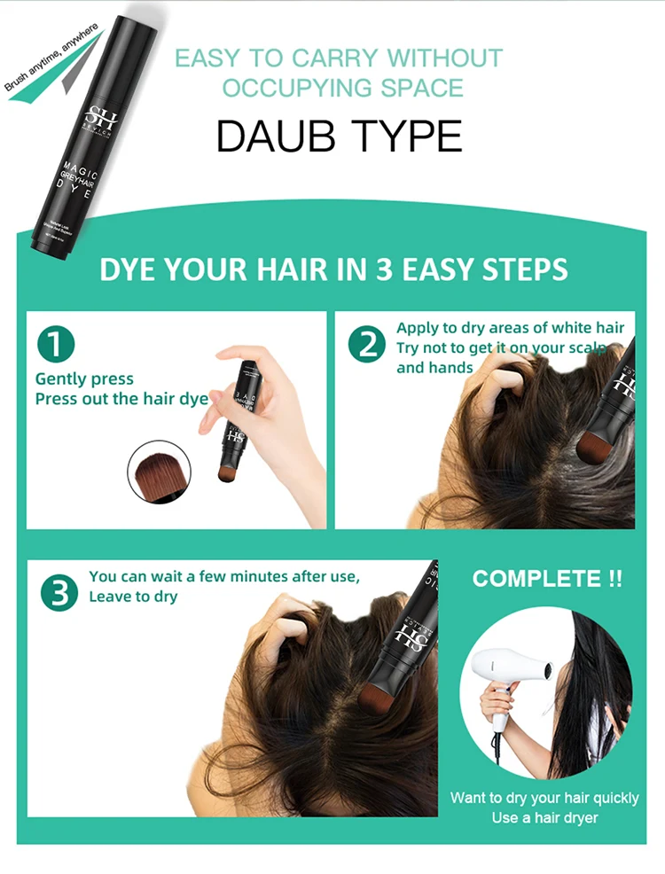 Factory Wholesale Hair Root Touch Up Black Brown Hair Color Stick Cover