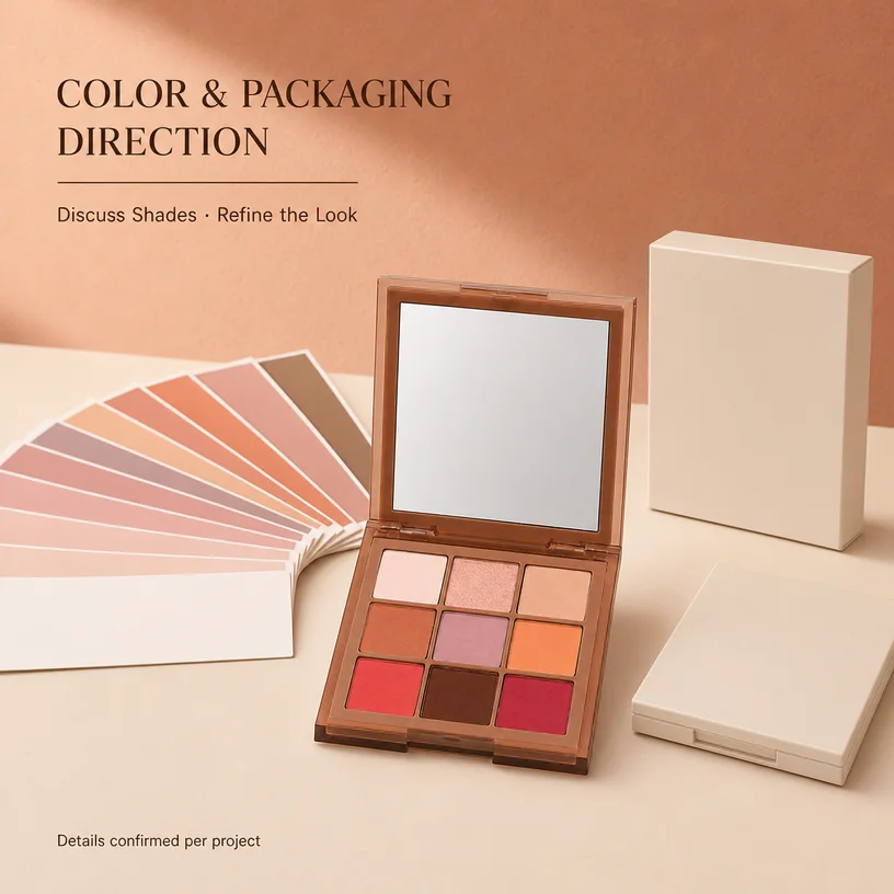 product 9 pan matte shimmer eyeshadow palette with cruelty free formula option wholesale private label cosmetic supplier-8
