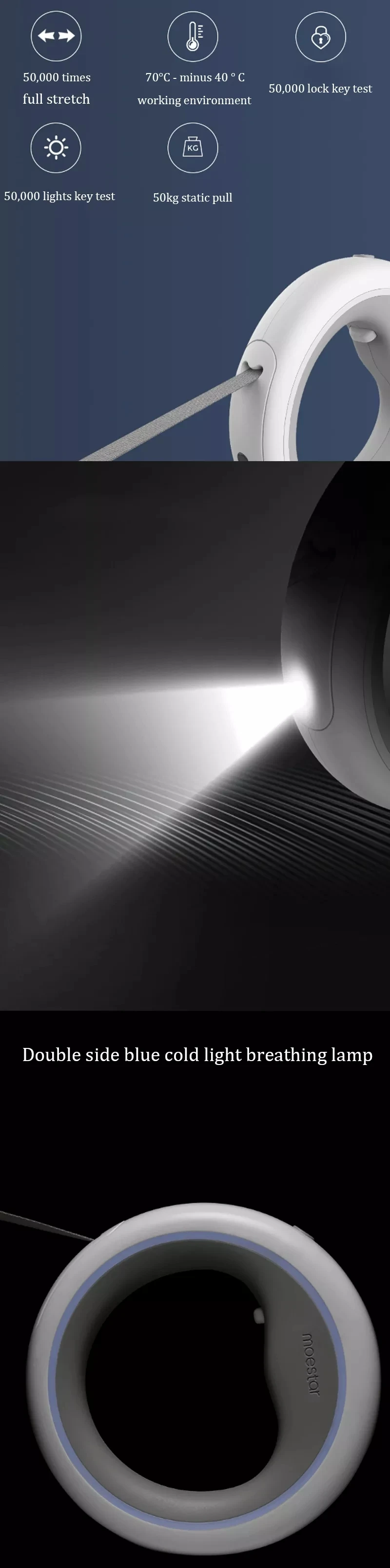 2022 Upgraded Moestar V 2.0 Dog Leads Rope Smart Dog Leash Hands Free