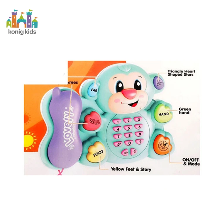 Konig Kids Plastic Musical Telephone Educational Toy for 0-6 Months Babies