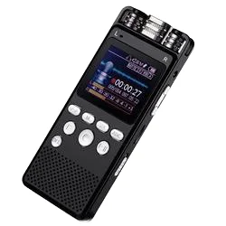 Portable Digital Voice Recorder 1536KBPS Stereo Audio Records in MP3 Wav REC Formats for Meetings and Lectures
